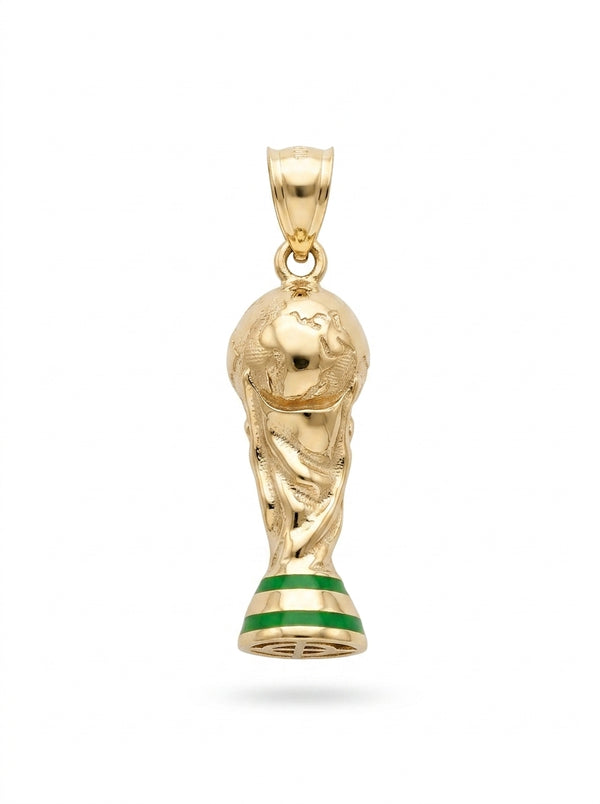 Dije de oro 14k diseño de copa Mod. LM5391- 2.5 cm c\reaza