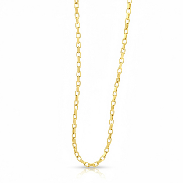 Cadena de oro 14k tejido eslabón cuadrado Mod IT144055 - 2 mm