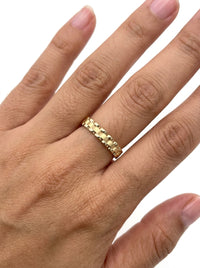 Anillo de oro 14k tipo diseñador tipo diamantado delgado Mod 5841