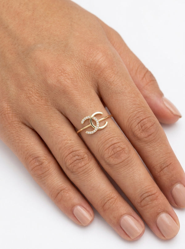 Anillo de oro 14k tipo diseñador Mod 5688