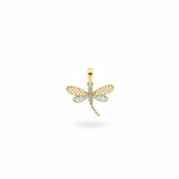 Dije de libélula de oro 14k 2 cm
