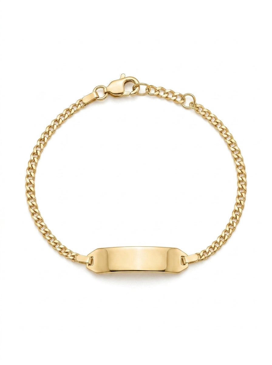 Esclava kids de oro 14k tejido cubana Mod 5461 - 14 cm