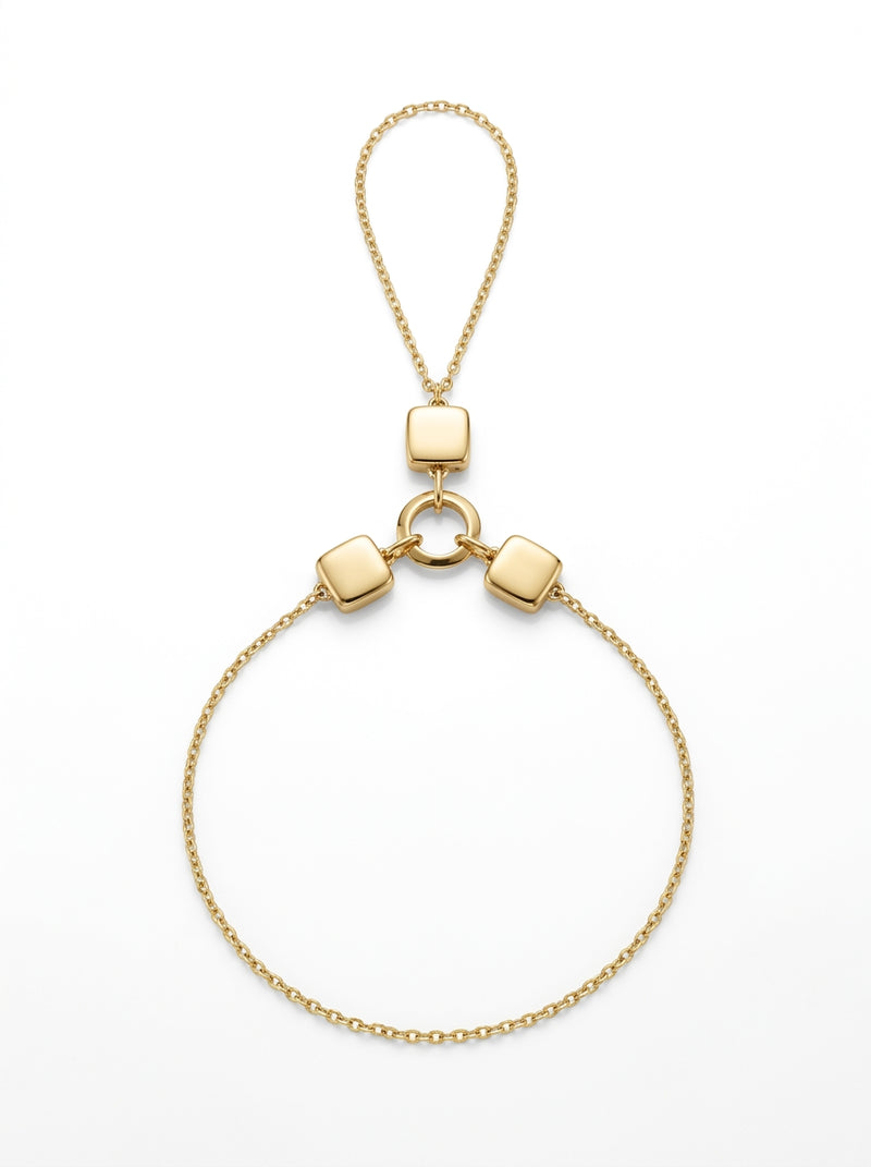 Pulsera de oro 14k diseño vinculado Mod 5646- 18 cm