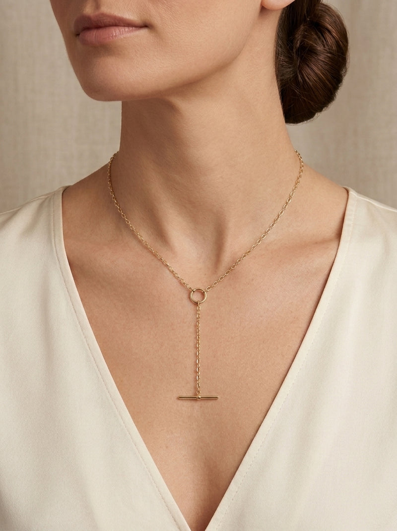 Gargantilla de oro 14k tipo diseñador Mod 5635 - 45 cm