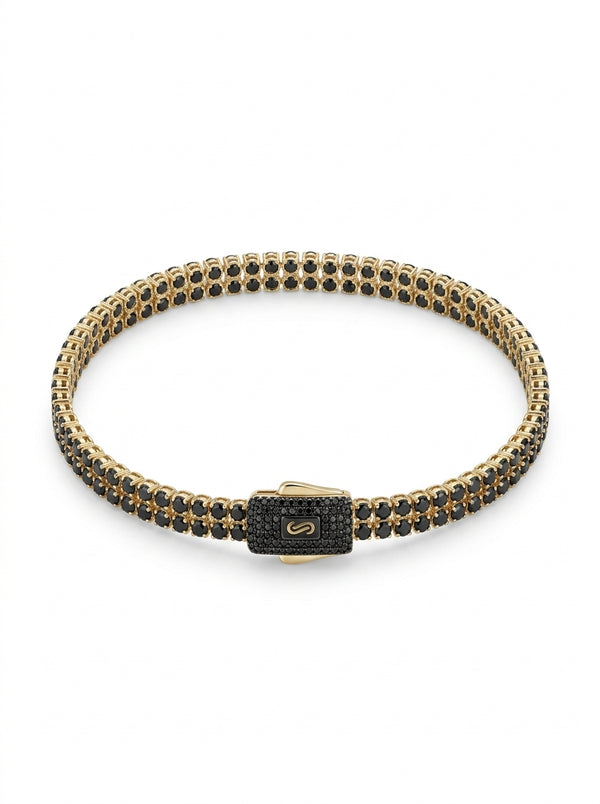 Pulsera de oro 14k diseño Mónaco Chain Aqua 5883- 18 cm x 4mm
