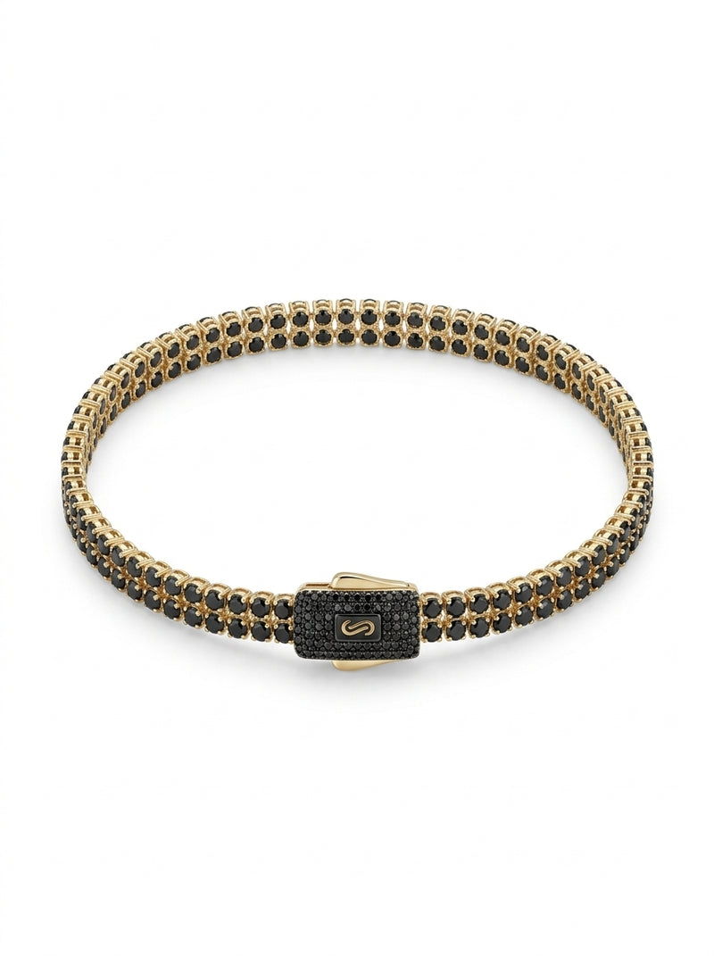 Pulsera de oro 14k diseño Mónaco Chain Aqua 5883- 18 cm x 4mm