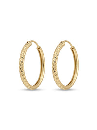 Arracadas de oro 14k diseño diamantado LM 5369 - 1.5 cm