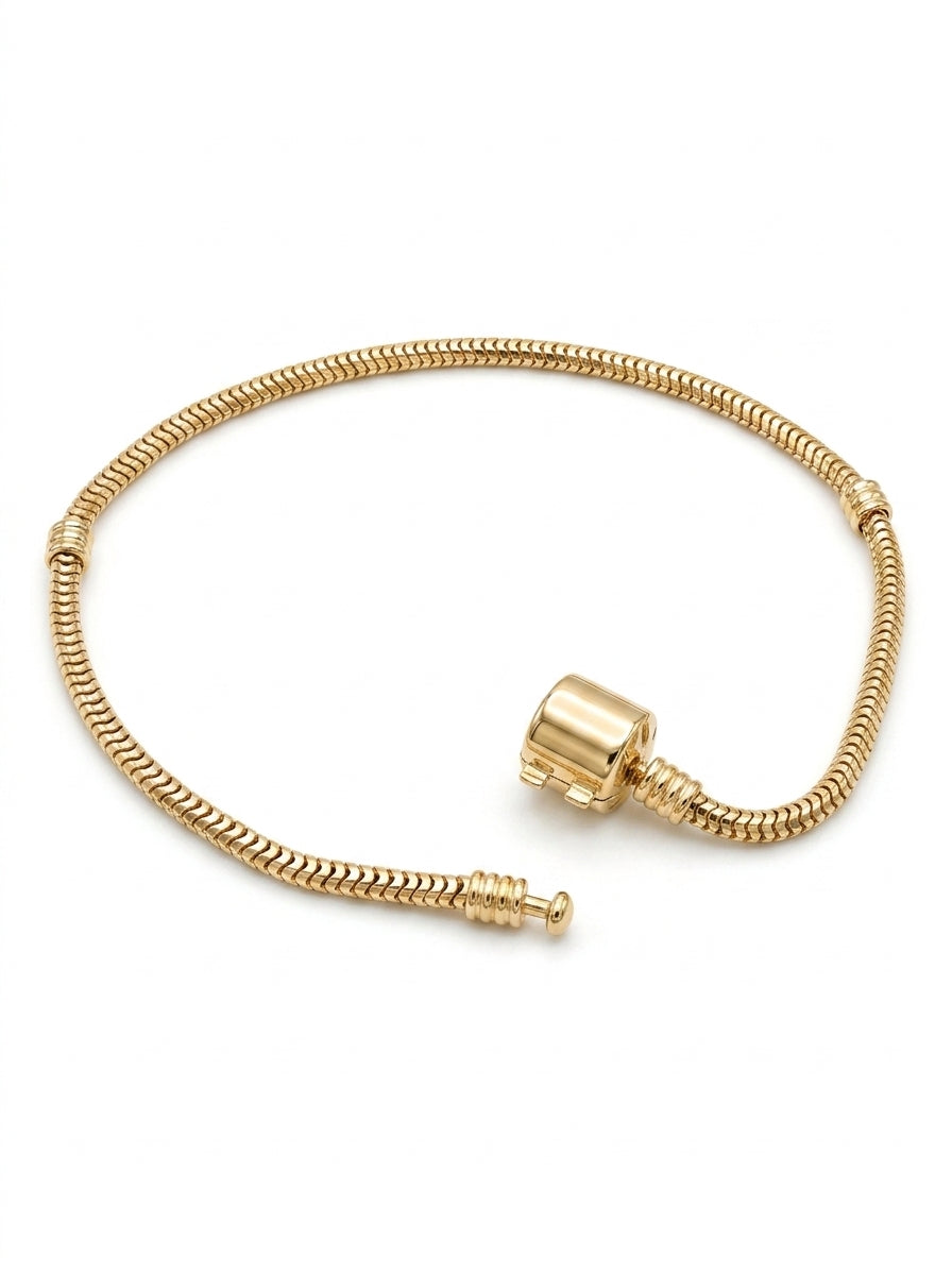 Pulsera de oro 14k diseño para charms Mod 5805 - 18 cm