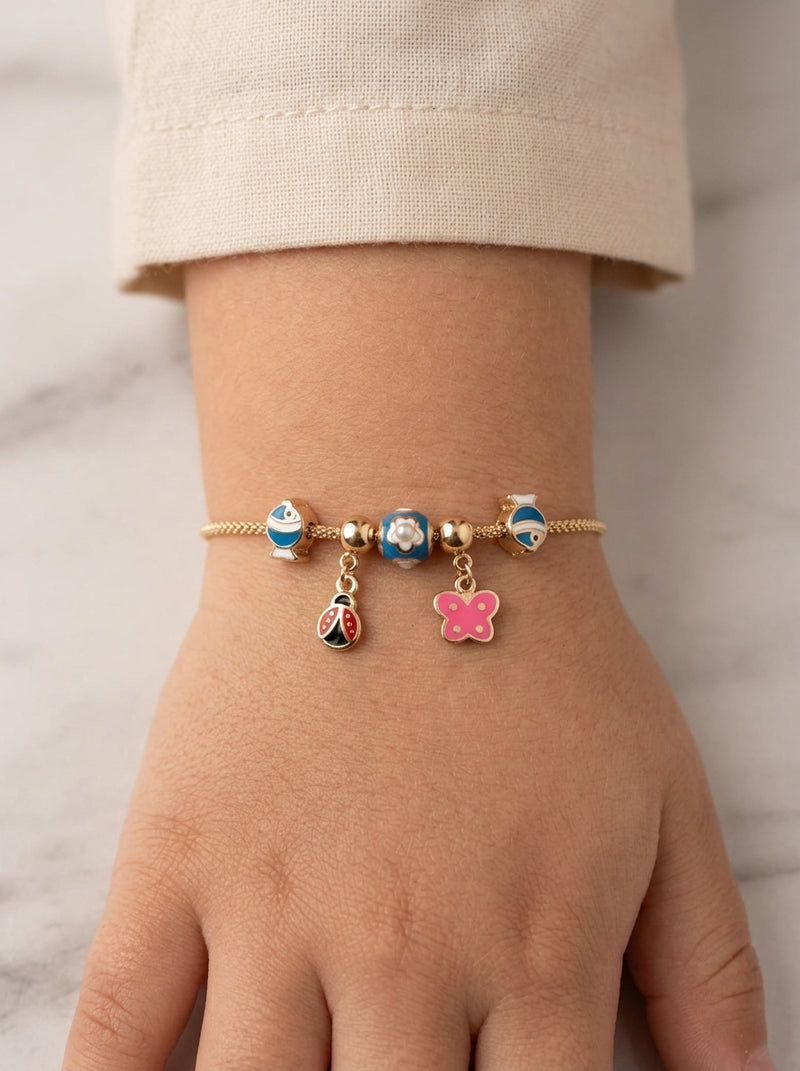 Pulsera de oro 14k tipo diseñador Mod 5622 - 14cm con ajustador