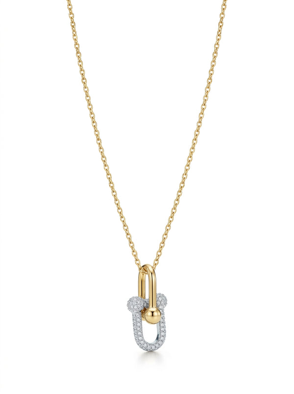 Gargantilla de oro 14k inspirada en tipo diseñador mod 5937 - 45 cm