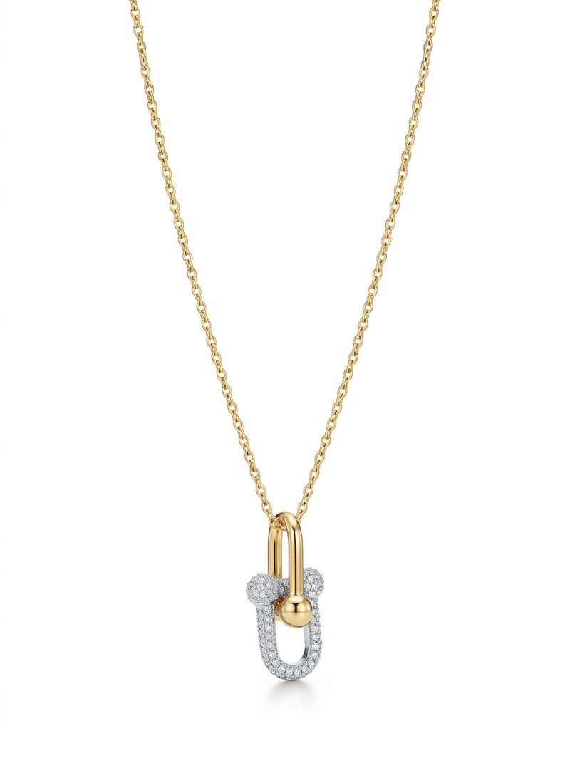 Gargantilla de oro 14k inspirada en tipo diseñador mod 5937 - 45 cm