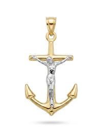 Crucifijo de ancla de oro 10k Mod LM5285 - 2.5 cm