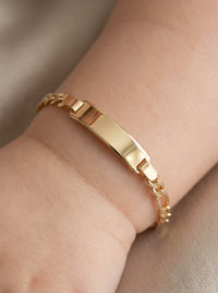 Esclavas kids de oro 14k tejido 3 x1 Mod 5458 - 14cm