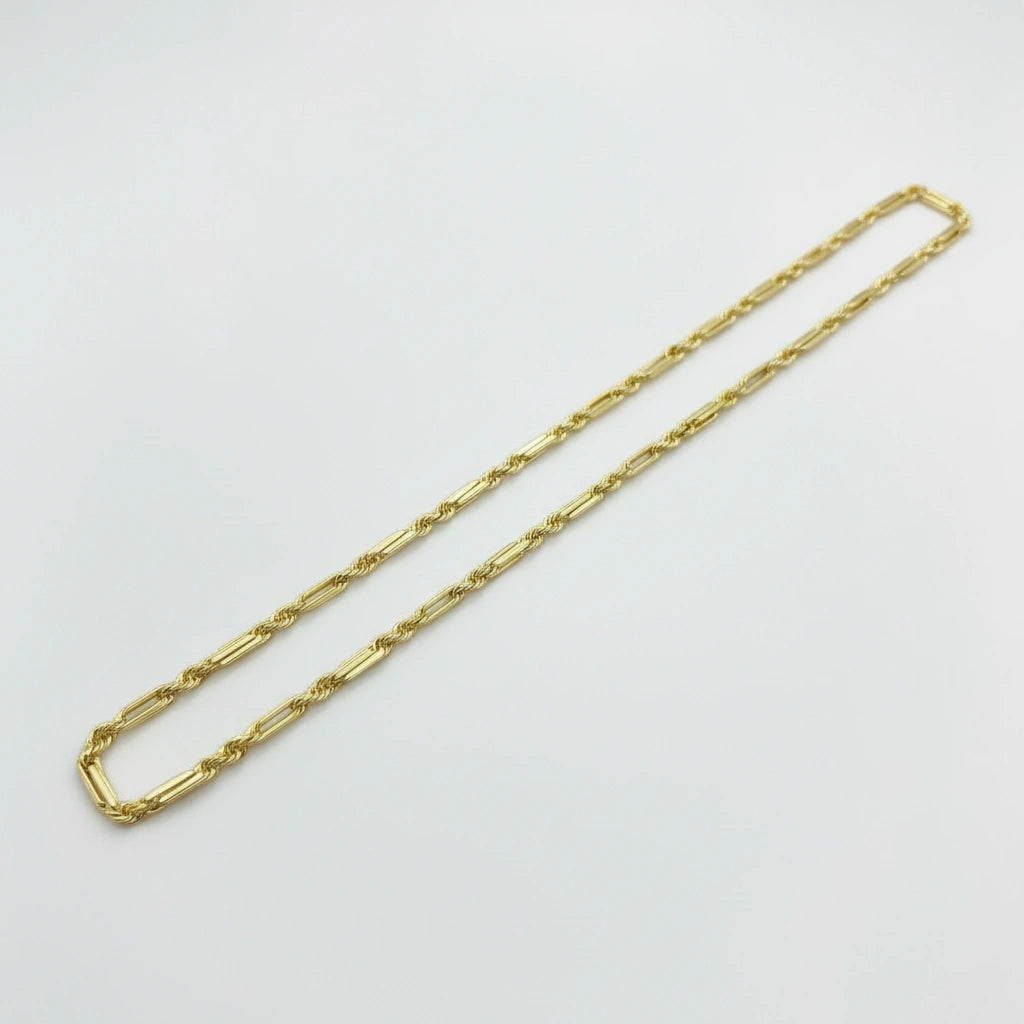 Cadenas torsal fígaro de oro 10k 3mm  Mod. 10839376
