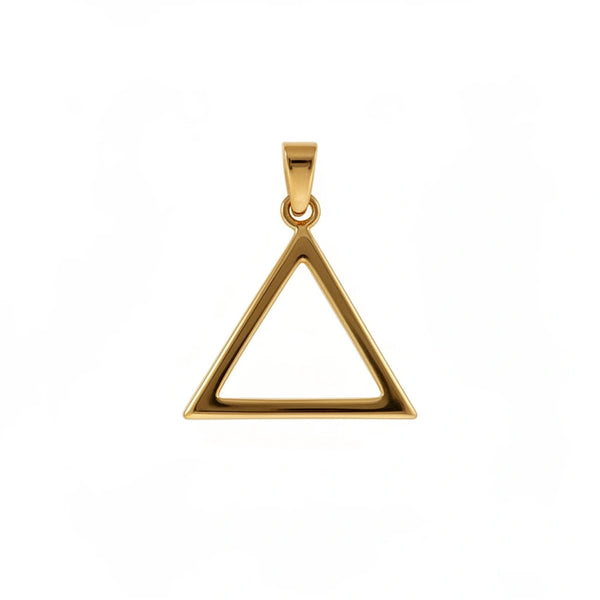 Dije de triángulo de oro 14k - 2 cm