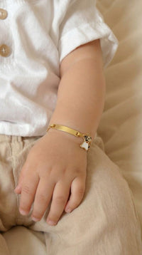 Esclava de perrito de oro 14k 12/14 cm