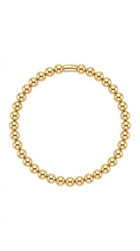 Aro de oro 14k rígido con bolitas huecas LM5092 - 18 cm