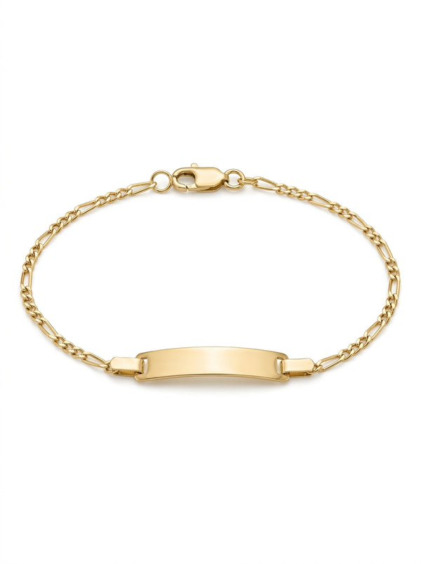 Esclava kids de oro 14k tejido 3x1 ultra delgada Mod 5463 - 14 cm