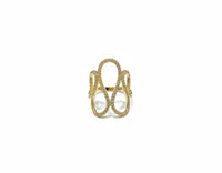 Anillo Aura Loops Pavé en Oro Amarillo 14k