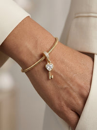 Charms de oro 14k diseño de llave de corazón Mod 5806 - 2 cm