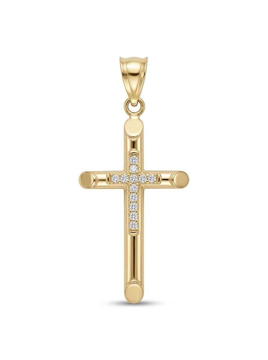 Cruz de oro 14k mod 5515 - 2.5 cm