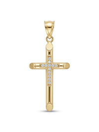 Cruz de oro 14k mod 5515 - 2.5 cm