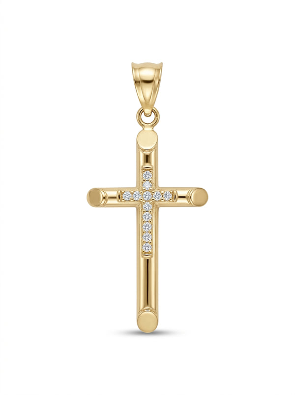 Cruz de oro 14k mod 5515 - 2.5 cm