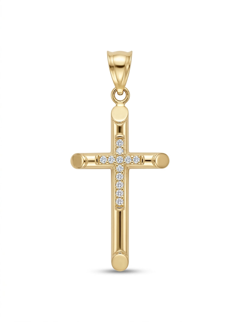 Cruz de oro 14k mod 5515 - 2.5 cm