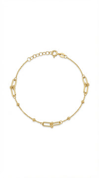 Pulsera de oro 14k tipo diseñador Mod. LM5088 - 18 cm
