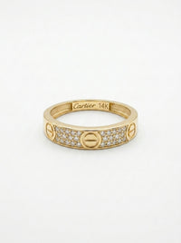 Anillo de oro 14k tipo diseñador con circonias Mod 5766