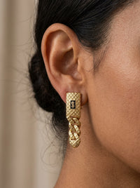 Aretes de oro 14k Mónaco Chain Classic flex mod 5897