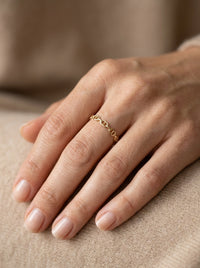 Anillo de oro 14k tipo diseñador Mod LM5411