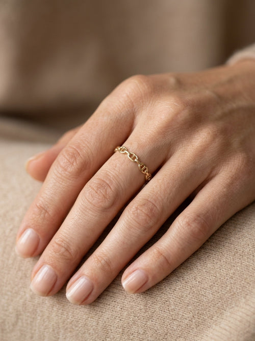 Anillo de oro 14k tipo diseñador Mod LM5411