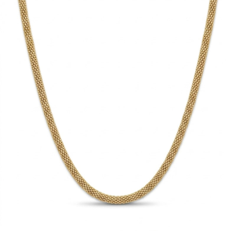 Cadena oro amarillo 14k tejido popcorn mod 5509 18 3 mm