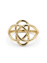 Anillo de oro 14k diseño vínculo eterno mod 5809
