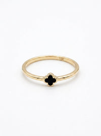 Anillo de oro 10k diseño trébol mod 5583