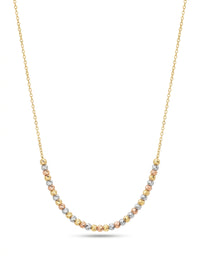 Gargantilla de oro 10k diseño de bolitas florentinas Mod 5695 - 45 cm