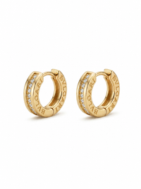 Huggies de oro 14k tipo diseñador Mod 5531