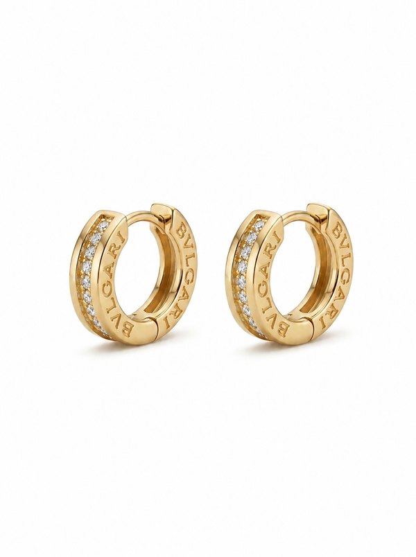 Huggies de oro 14k tipo diseñador Mod 5531