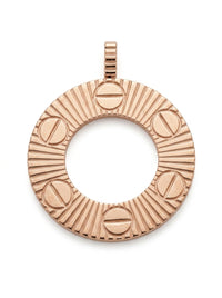 Dije de oro rosa 14k inspirado en diseñador Mod 5801 - 2.5 cm