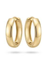 Huggies de oro 14k diseño lisas Mod LM5415