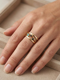 Anillo de Oro 14K Diseño Constelación Mod LM5413