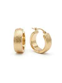 Huggies de oro 14k diseño texturizadas Mod 5975