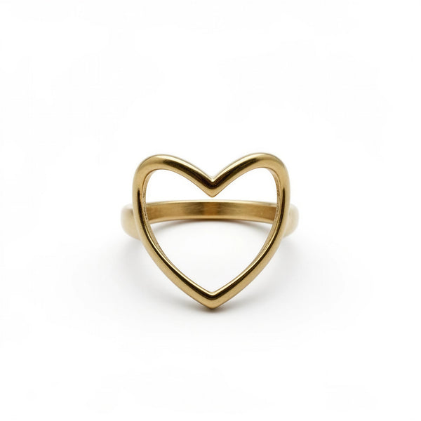 Anillo de oro 14k silueta de corazón Mod. 5039