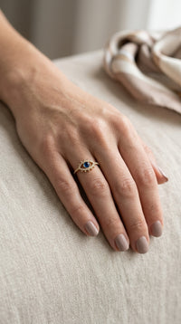 Anillo de oro 14k diseño de oro azul Mod LM5101