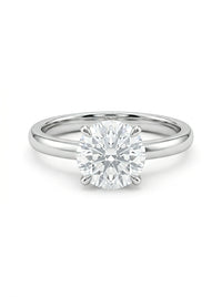 Anillo solitario de oro blanco 14k con diamante de laboratorio Mod 5479