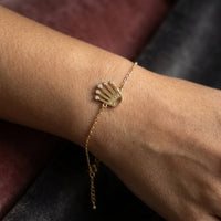 Pulsera de oro 10k tipo diseñador Mod 5653- 18 cm