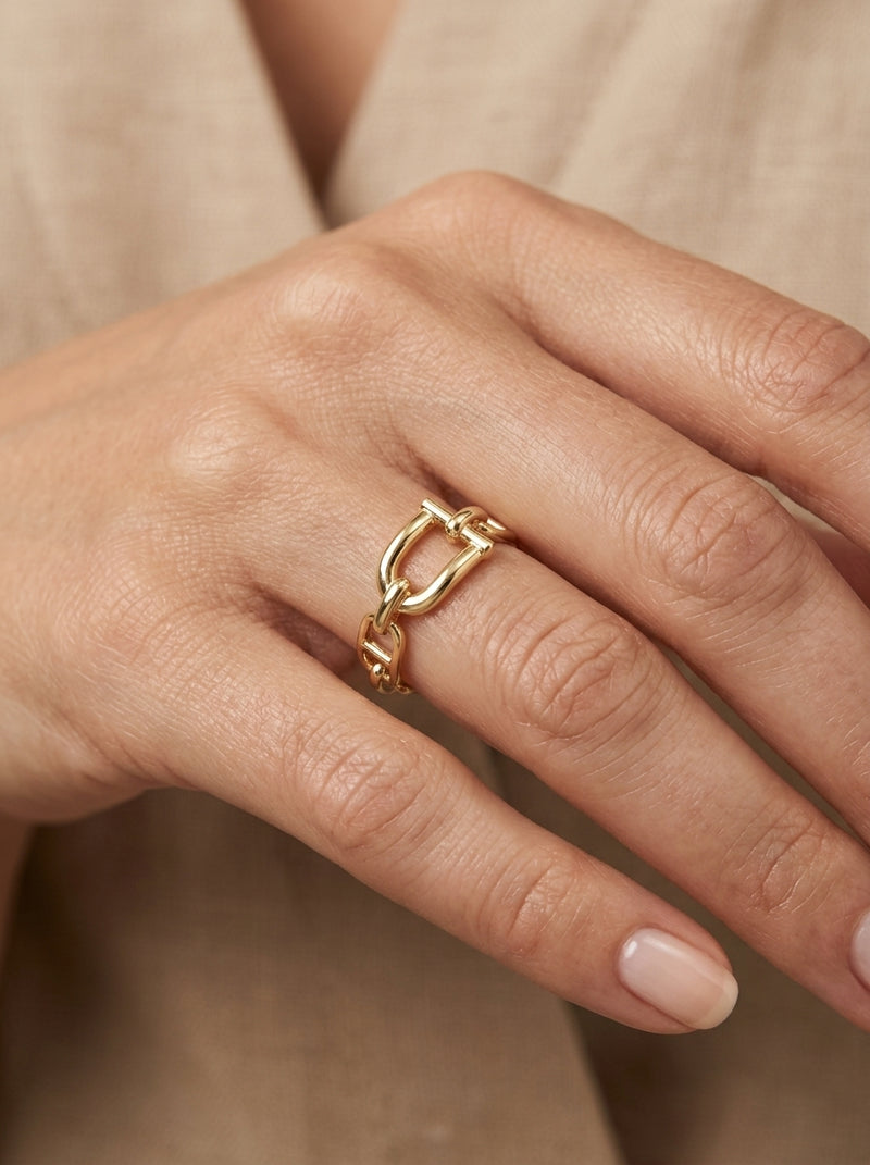 Anillo de oro 10k tipo diseñador mod 5578