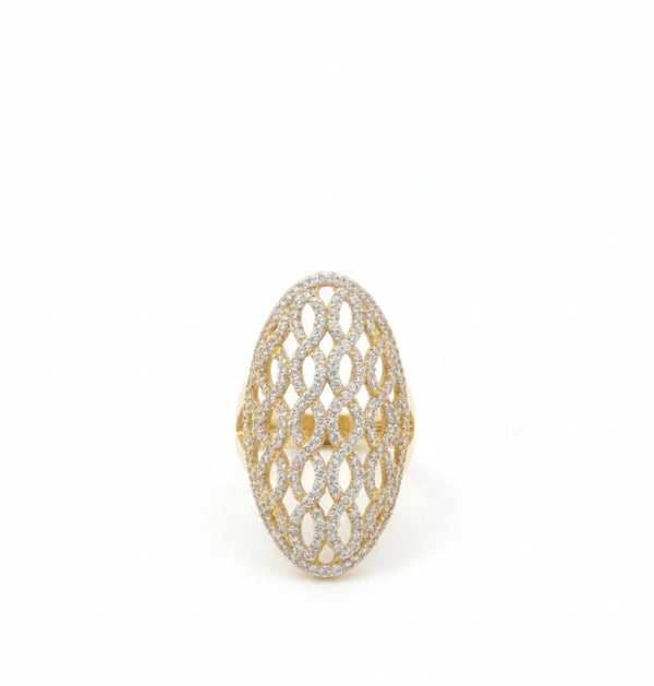 Anillo de panal royale de oro 14k