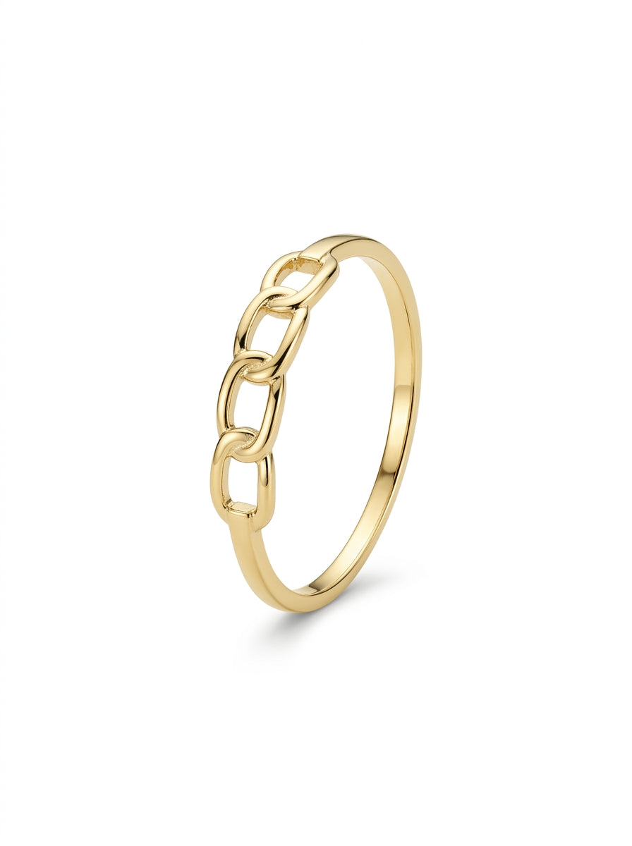 Anillo de oro 14k diseño de eslabones Mod LM5314